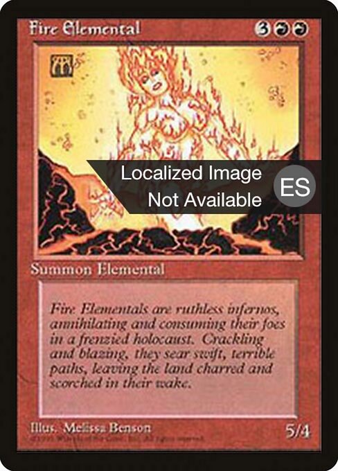 Fire Elemental (191) [Fourth Edition Foreign Black Border]