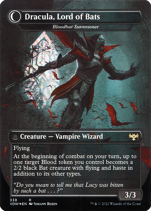 Dracula, Lord of Blood - Voldaren Bloodcaster (338) [Innistrad: Crimson Vow] [Borderless] Reverse