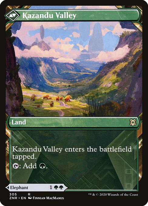 Kazandu Mammoth (Showcase) (305) [Zendikar Rising] [Showcase] Reverse