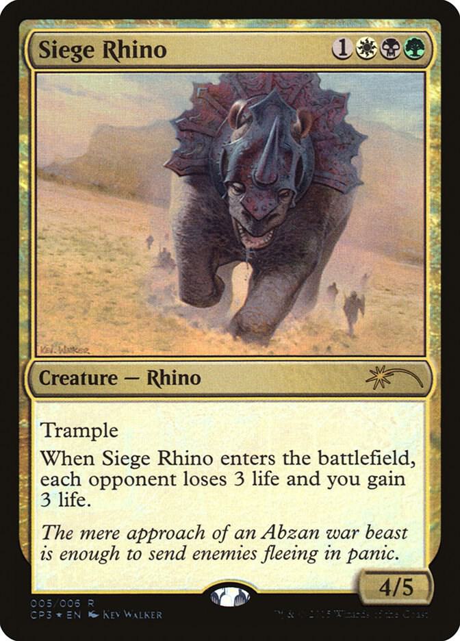 Siege Rhino (5) [Unique and Miscellaneous Promos]