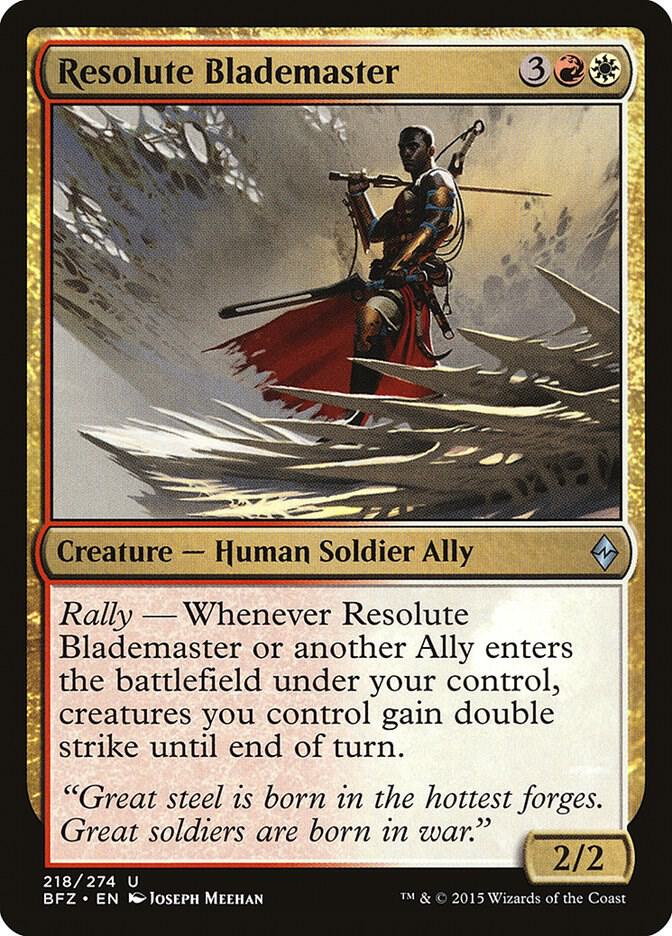 Resolute Blademaster (218) [Battle for Zendikar]