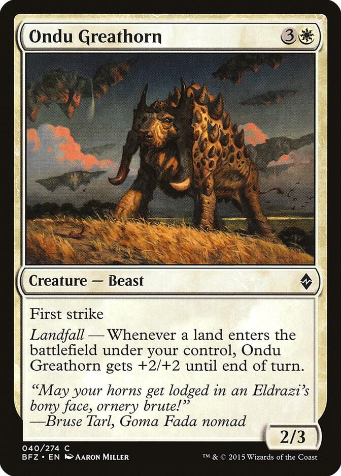 Ondu Greathorn (40) [Battle for Zendikar]