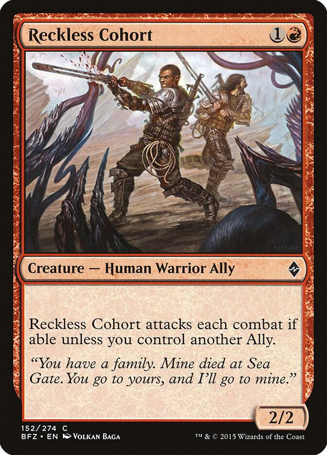 Reckless Cohort (152) [Battle for Zendikar]