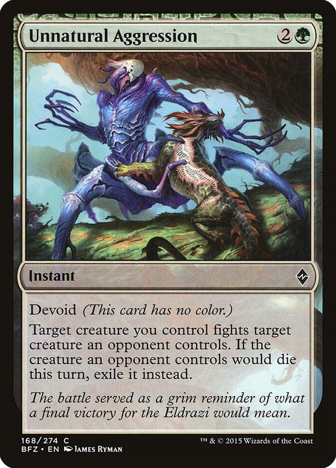 Unnatural Aggression (168) [Battle for Zendikar]