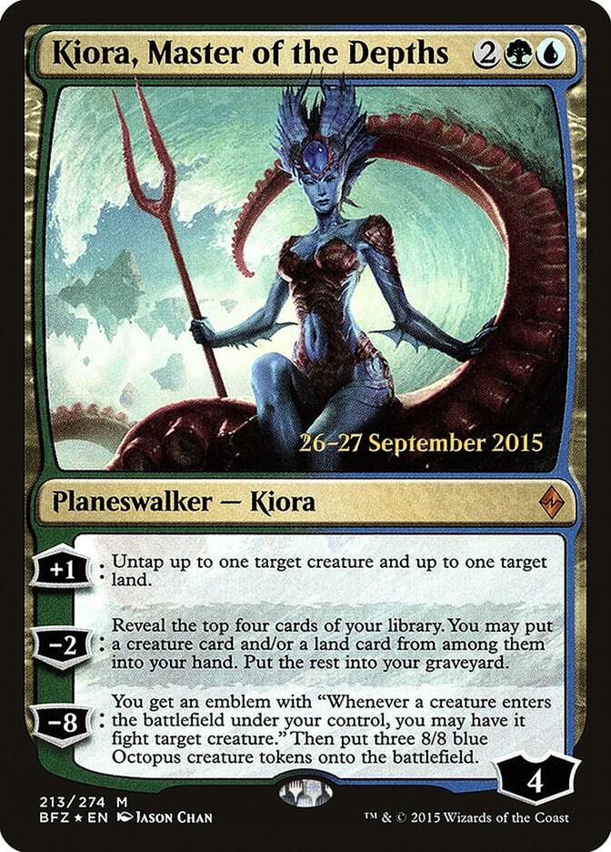 Kiora, Master of the Depths (213) [Prerelease Cards]