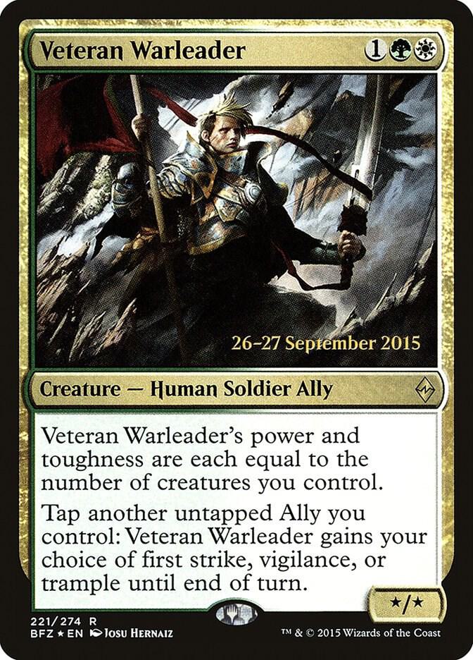 Veteran Warleader (221) [Prerelease Cards]