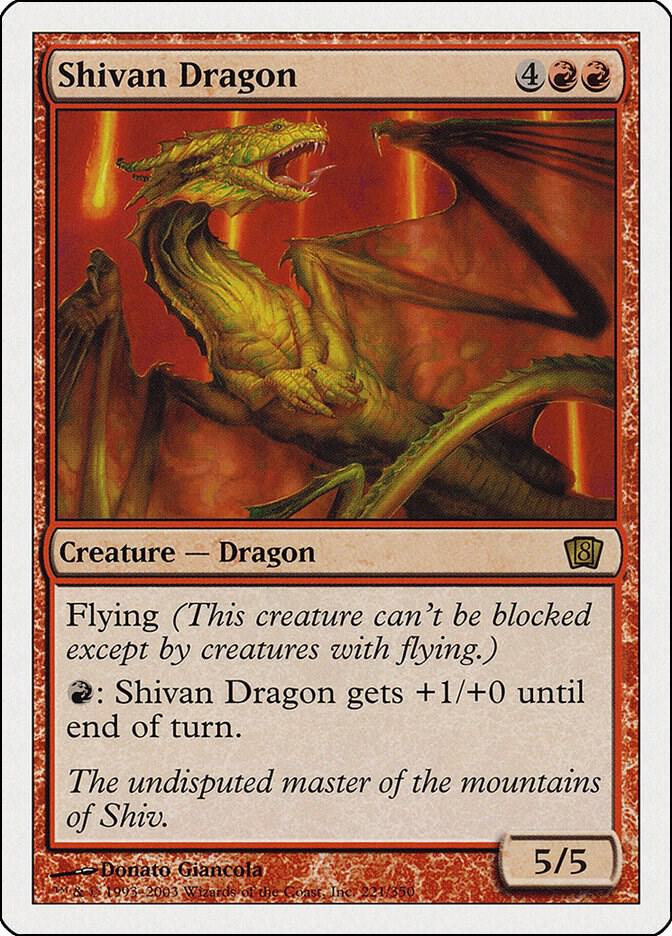 Shivan Dragon (221) [Eighth Edition]