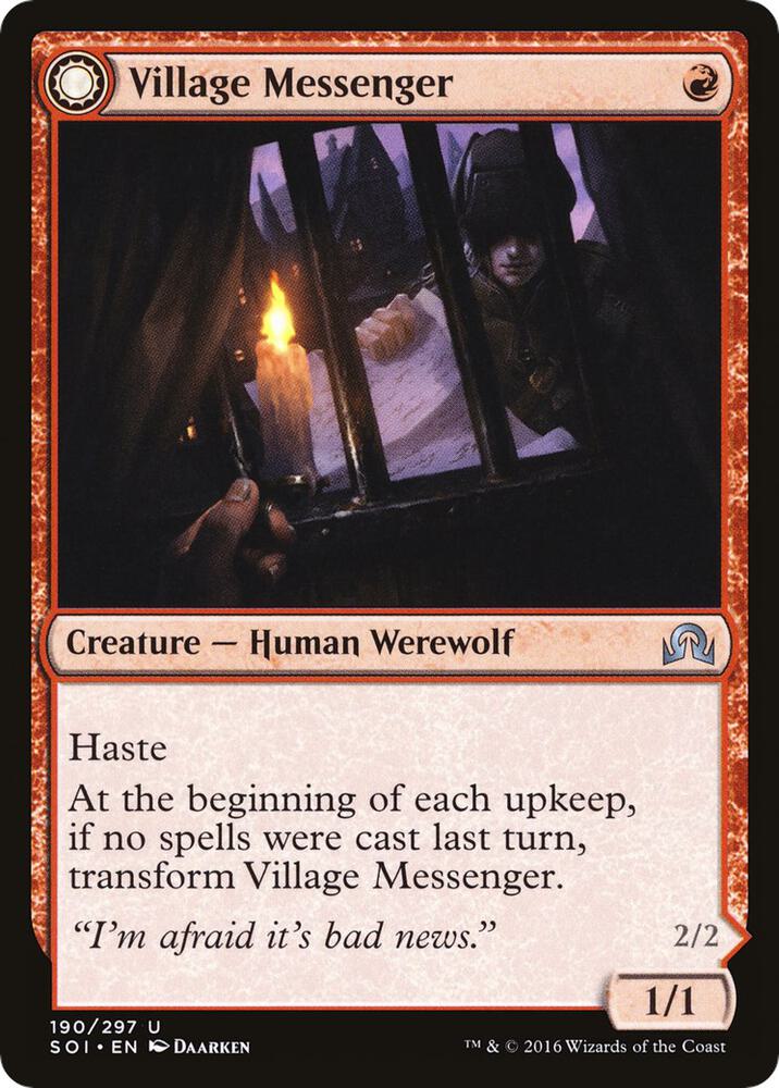 Village Messenger (190) [Shadows over Innistrad]