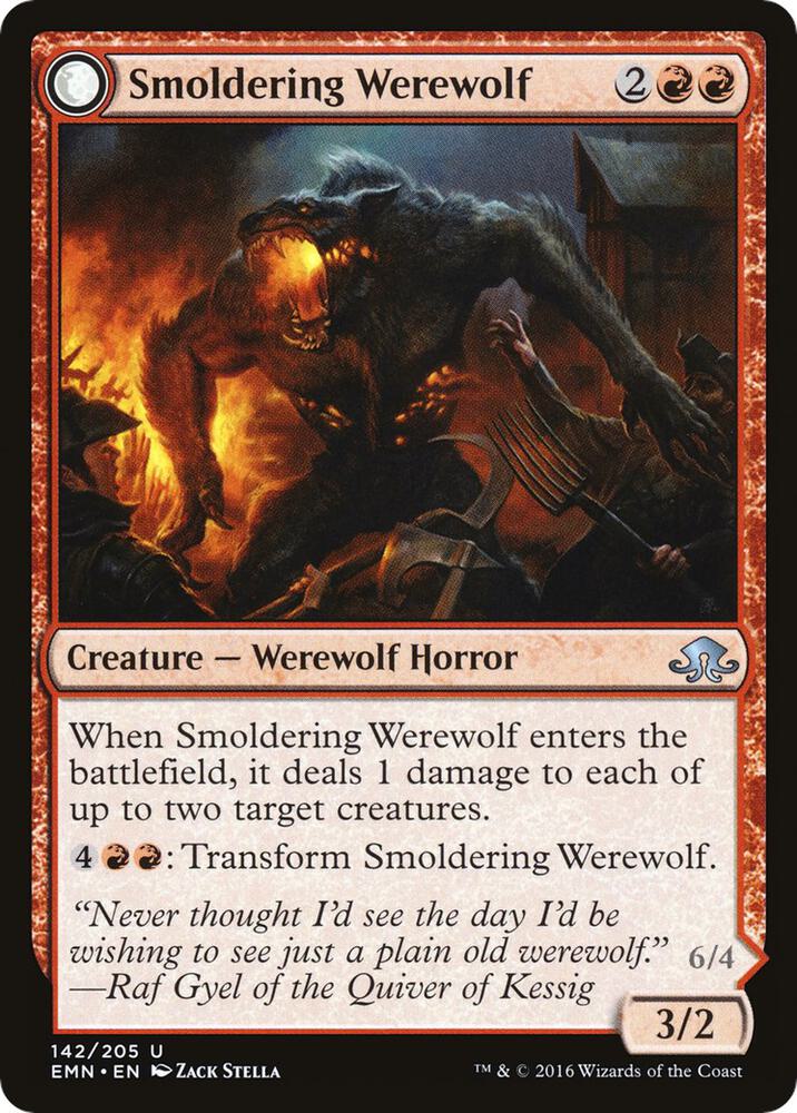 Smoldering Werewolf (142) [Eldritch Moon]