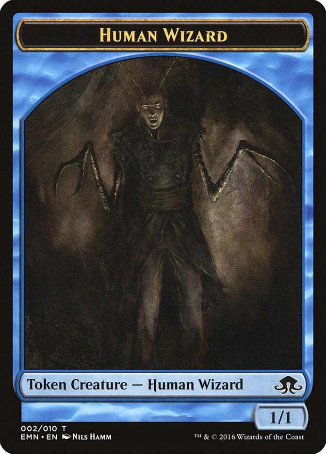 Human Wizard Token (2) [Eldritch Moon]