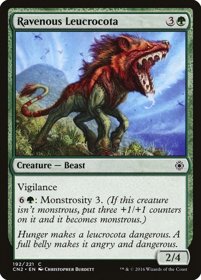 Ravenous Leucrocota (192) [Conspiracy: Take the Crown]