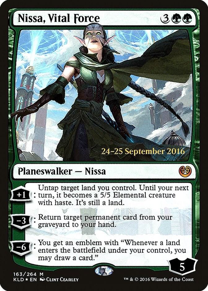 Nissa, Vital Force (163) [Prerelease Cards]
