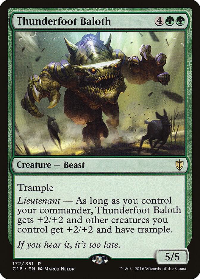 Thunderfoot Baloth (172) [Commander 2016]
