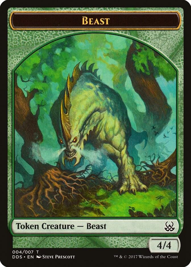 Beast Token (4) [Duel Decks: Mind vs. Might]