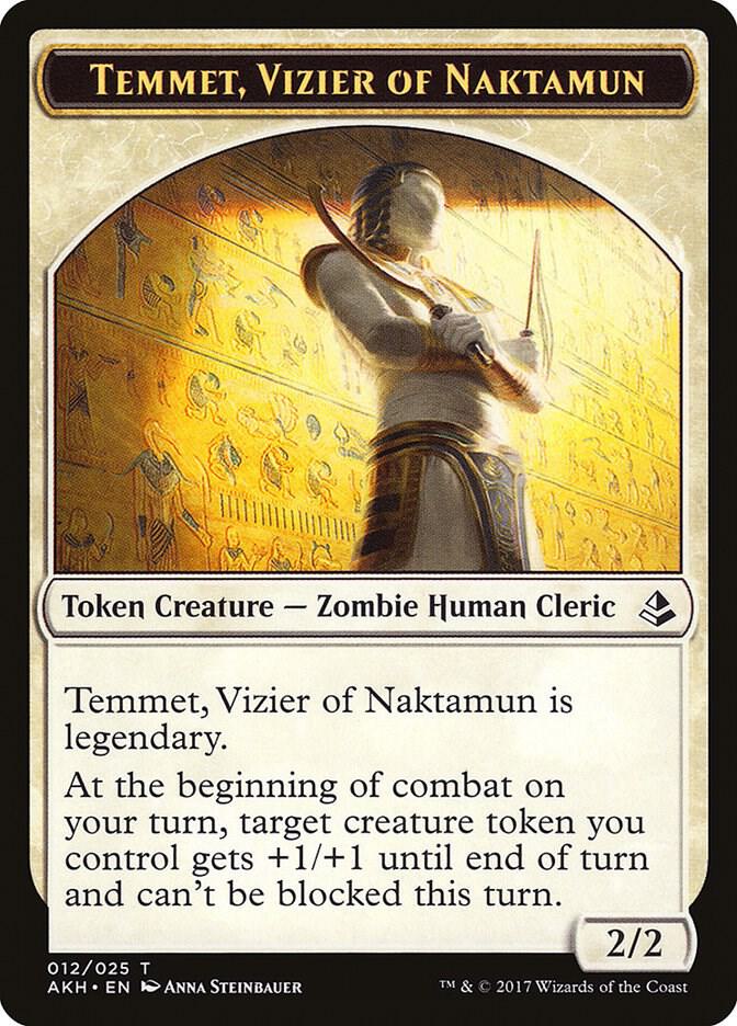 Temmet, Vizier of Naktamun Token (12) [Amonkhet]