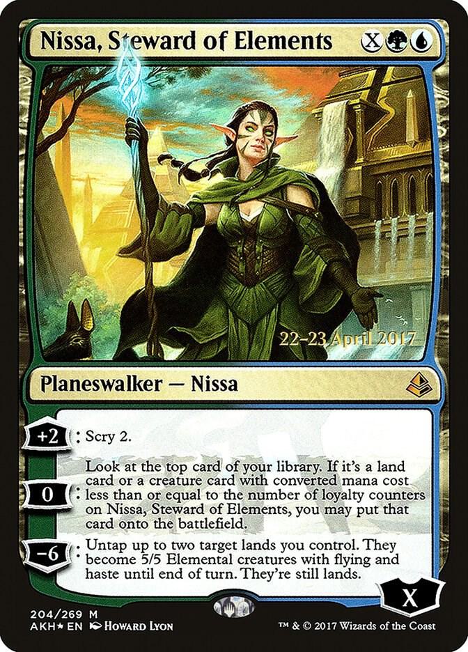 Nissa, Steward of Elements (204) [Prerelease Cards]