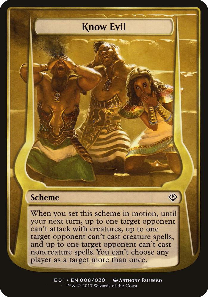 Know Evil (Archenemy: Nicol Bolas) (8) [Oversize Cards]