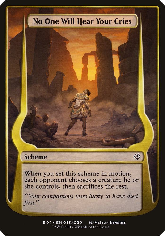 No One Will Hear Your Cries (Archenemy: Nicol Bolas) (13) [Oversize Cards]