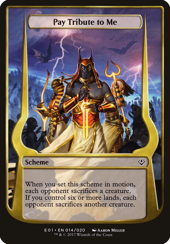 Pay Tribute to Me (Archenemy: Nicol Bolas) (14) [Oversize Cards]