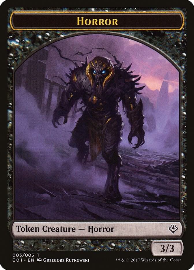 Horror // Zombie Double-Sided Token (3 // 20) [Archenemy: Nicol Bolas]