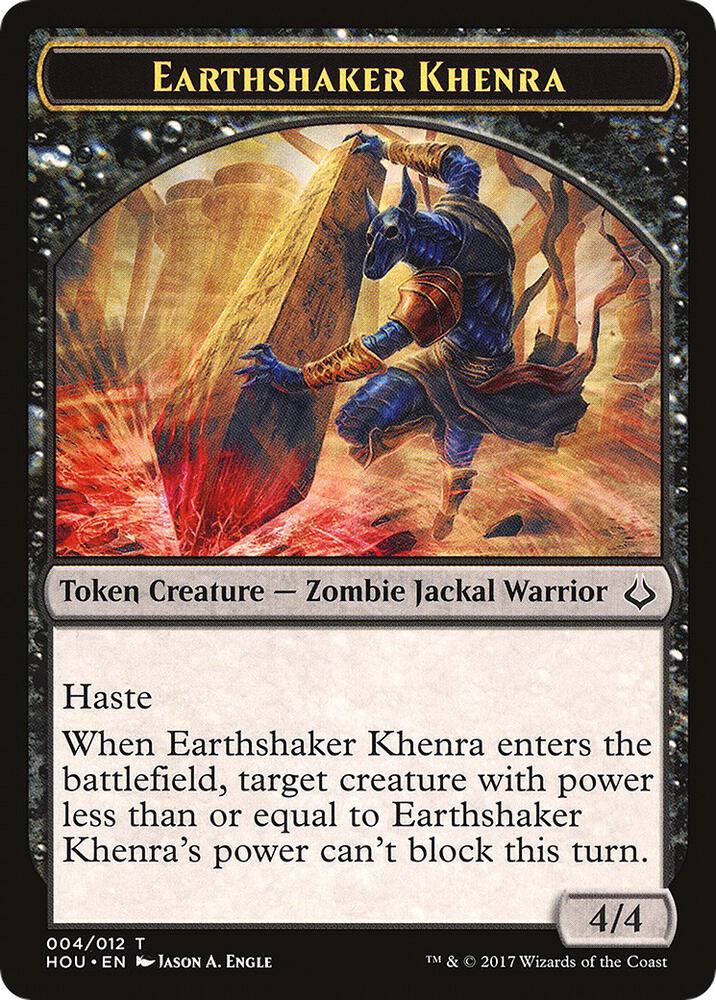 Earthshaker Khenra // Cat Double-Sided Token (4 // 16) [Hour of Devastation]