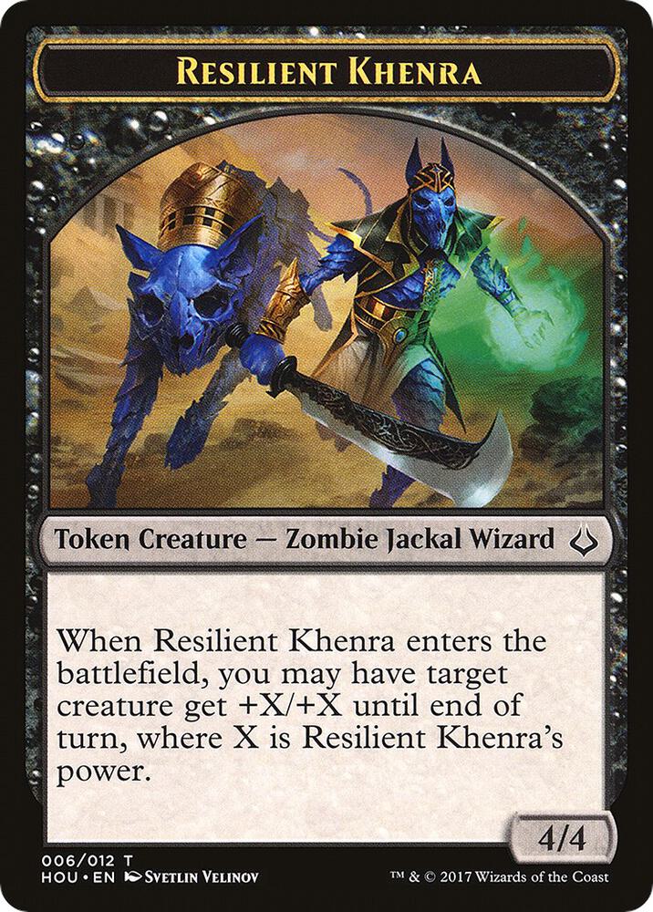 Resilient Khenra // Cat Double-Sided Token (6 // 16) [Hour of Devastation]