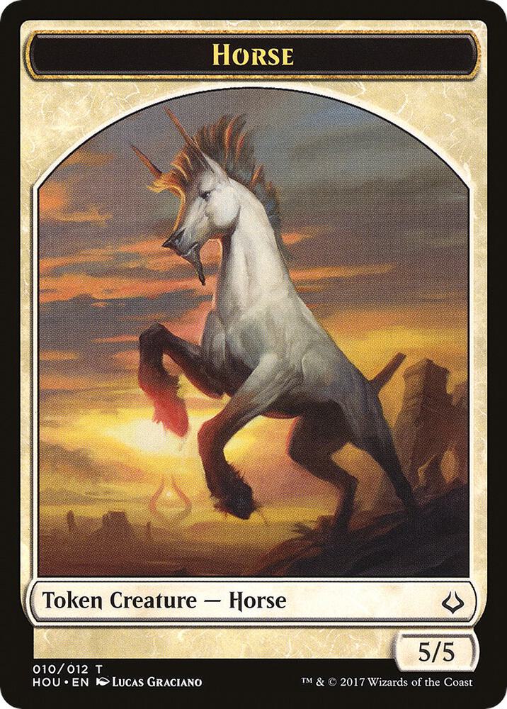 Horse // Zombie Double-sided Token (10 // 20) [Hour of Devastation]