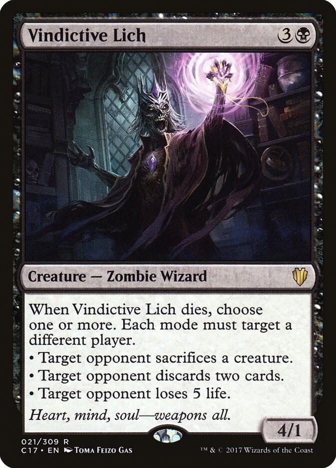 Vindictive Lich (21) [Commander 2017]