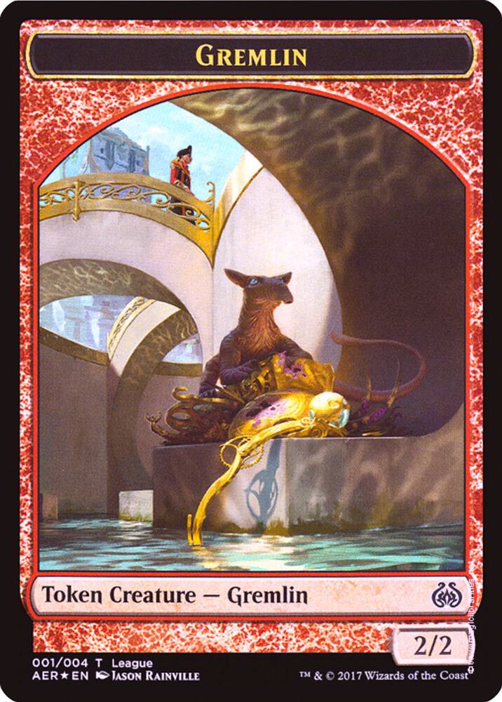 Gremlin // Energy Reserve Double-Sided Token (1) [League Promos]