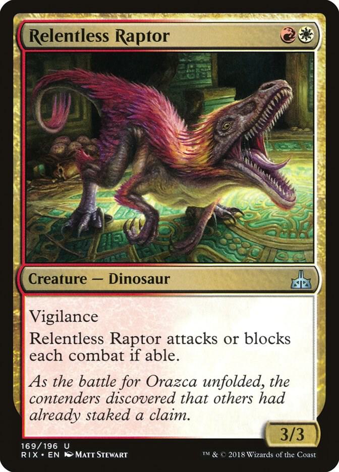 Relentless Raptor (169) [Rivals of Ixalan]