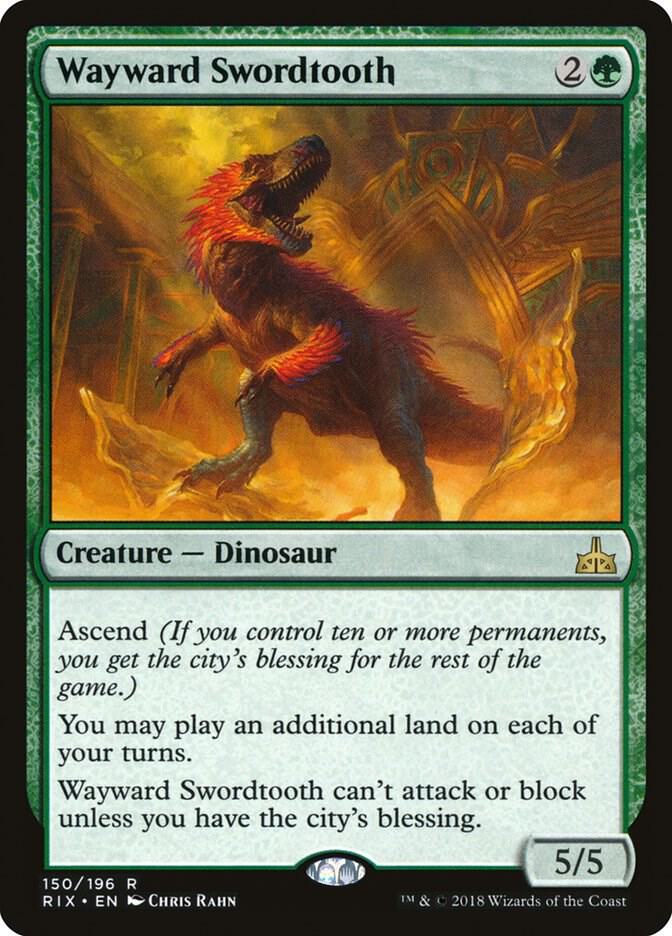Wayward Swordtooth (150) [Rivals of Ixalan]