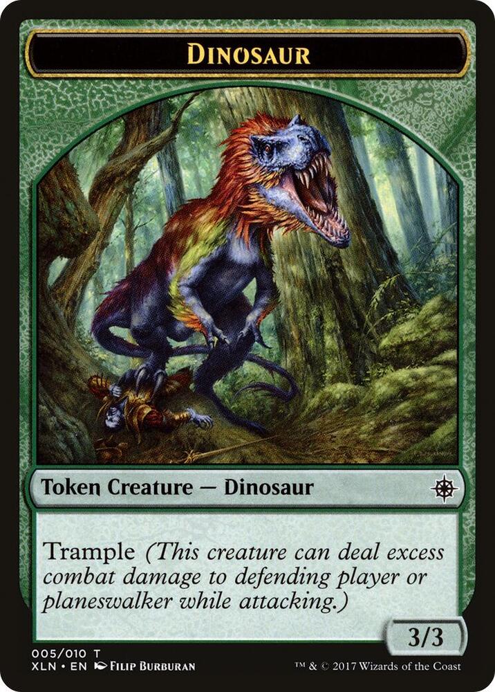 Dinosaur // Treasure (008) Double-Sided Token (5 // 8) [Ixalan]