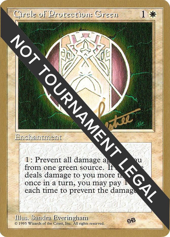 Circle of Protection: Green - 1996 Bertrand Lestree (4ED) (SB) [World Championship Decks]