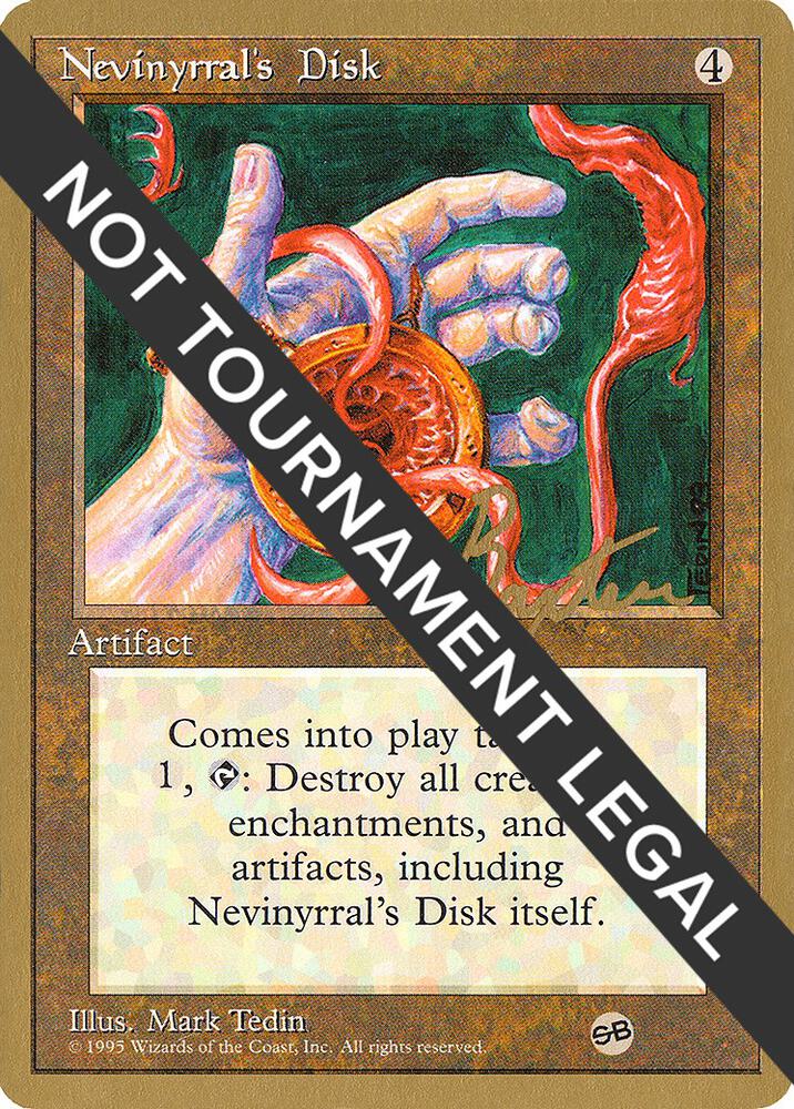 Nevinyrral's Disk - 1996 George Baxter (4ED) (SB) [World Championship Decks]