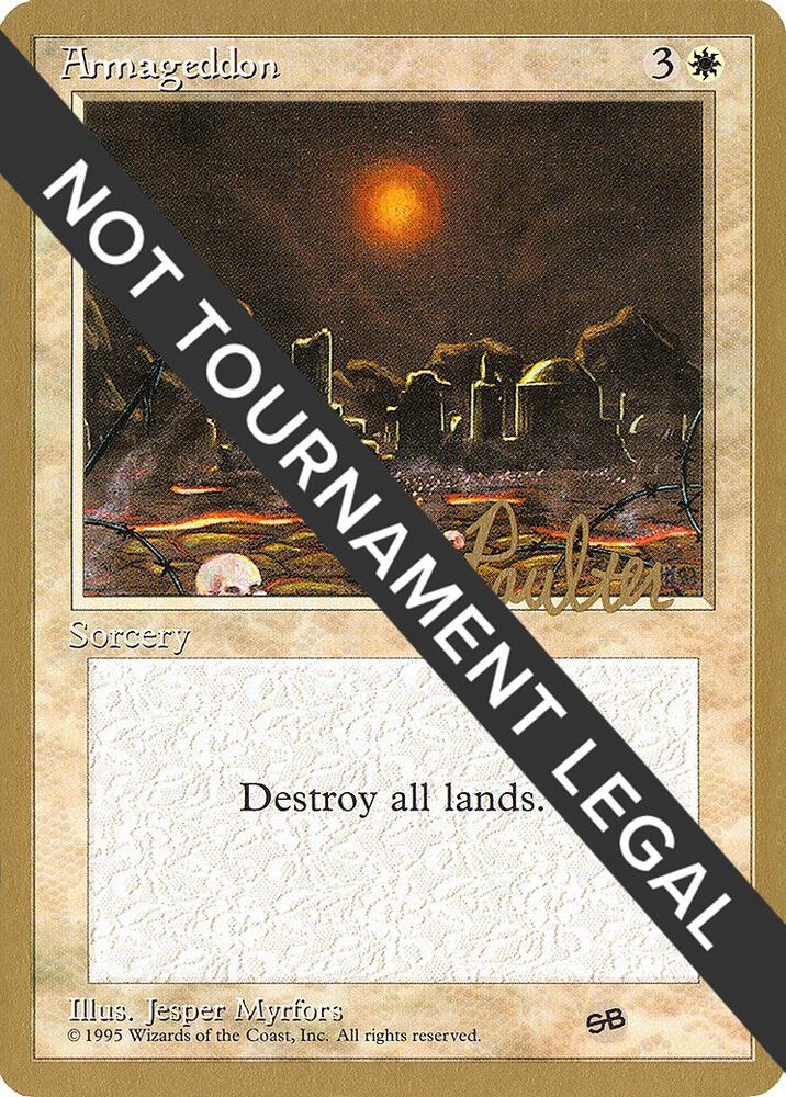 Armageddon - 1996 Preston Poulter (4ED) (SB) [World Championship Decks]