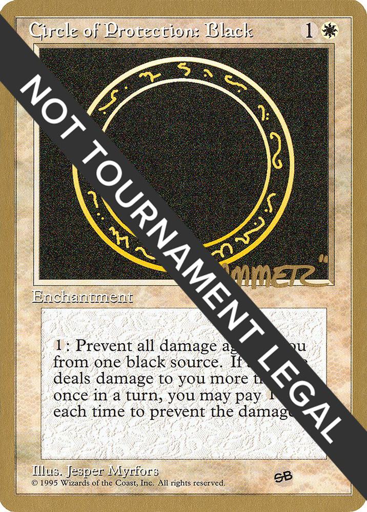 Circle of Protection: Black - 1996 Shawn "Hammer" Regnier (4ED) (SB) [World Championship Decks]