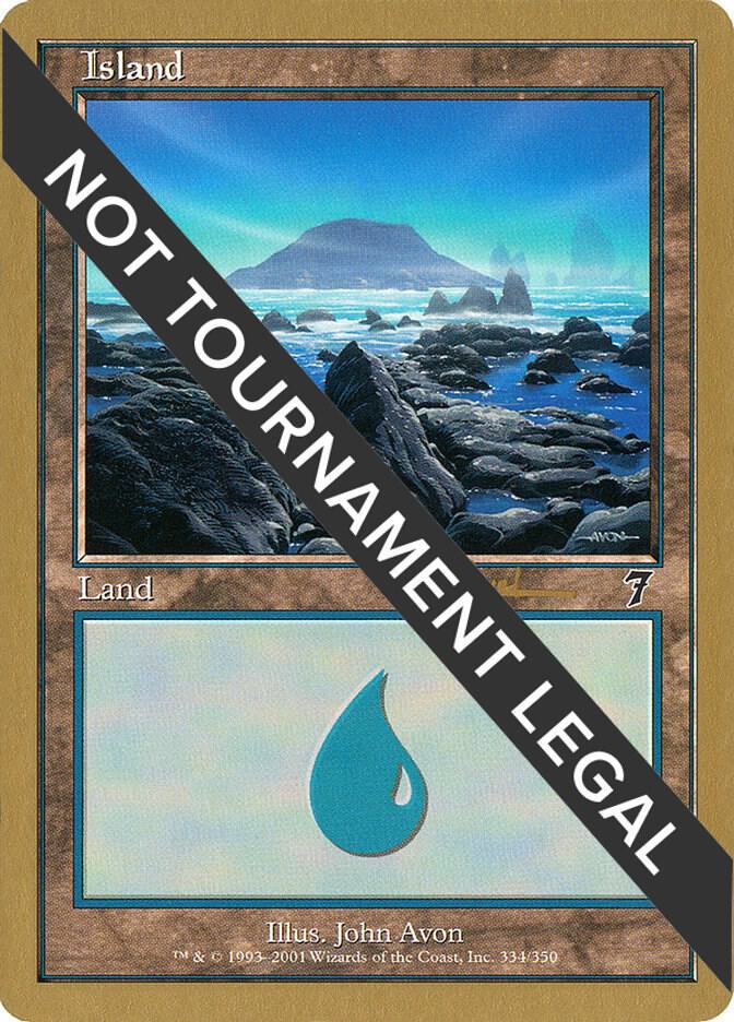 Island (334) - 2001 Alex Borteh (7ED) [World Championship Decks]