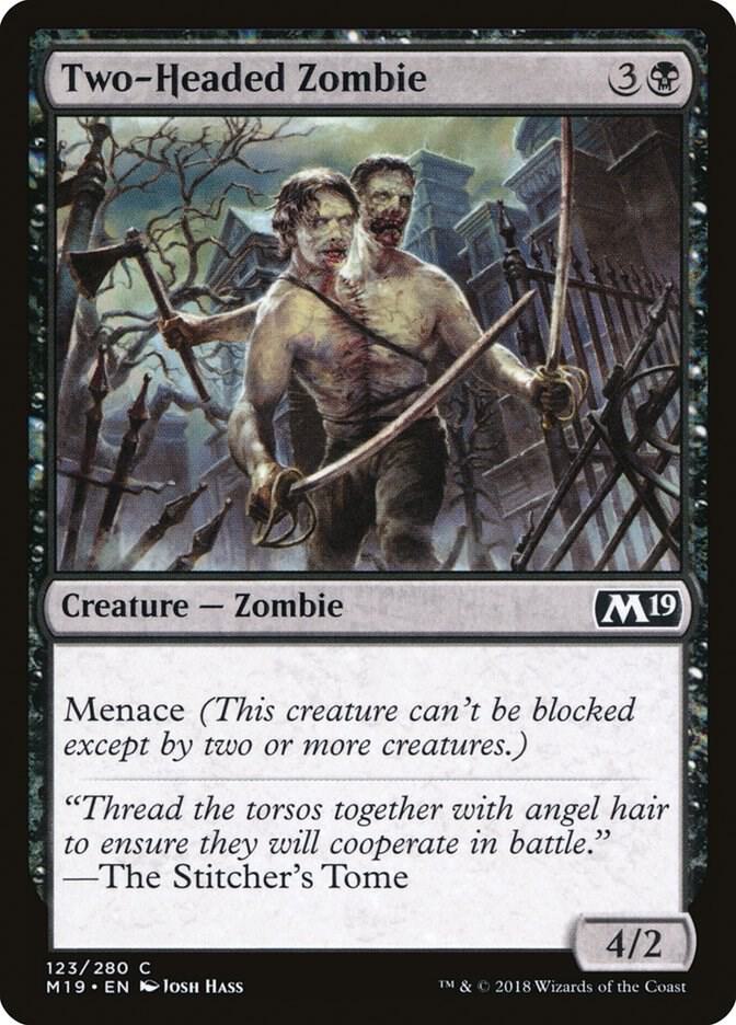 Two-Headed Zombie (123) [Core Set 2019]