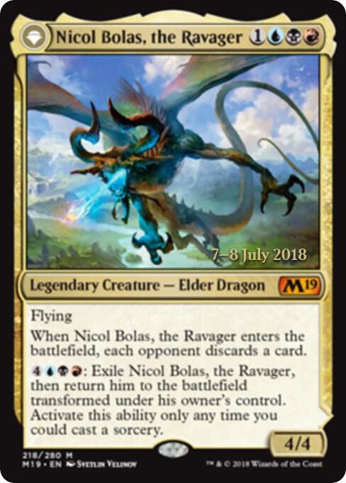 Nicol Bolas, the Ravager (218) [Prerelease Cards]