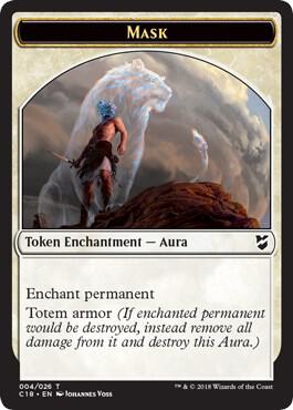 Mask // Soldier Double-Sided Token (4 // 6) [Commander 2018]
