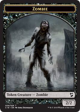 Zombie // Shapeshifter Double-Sided Token (9 // 2) [Commander 2018]