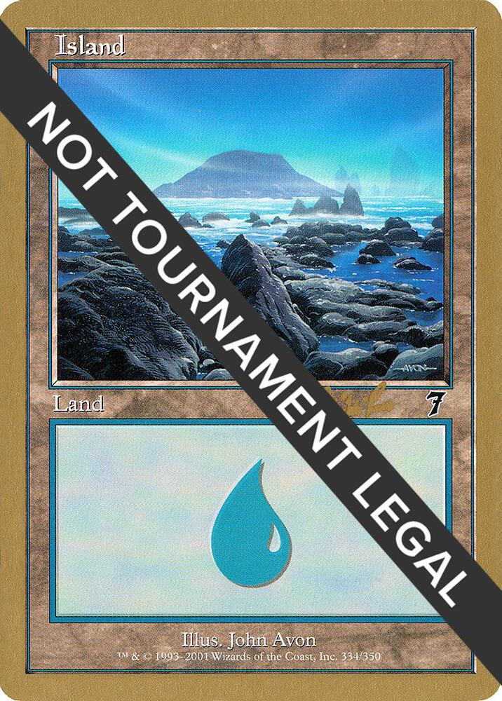 Island (334) - 2002 Carlos Romao (7ED) [World Championship Decks]