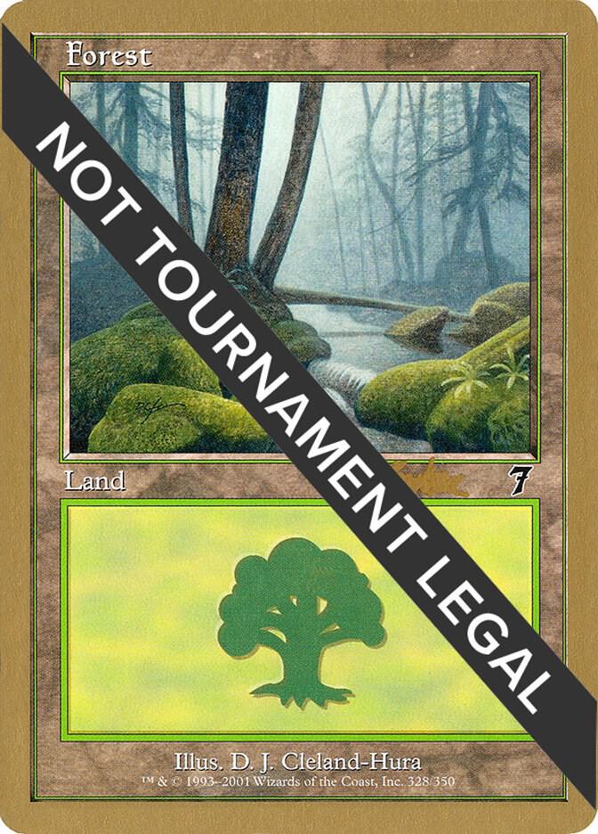 Forest (328) - 2002 Sim Han How (7ED) [World Championship Decks]