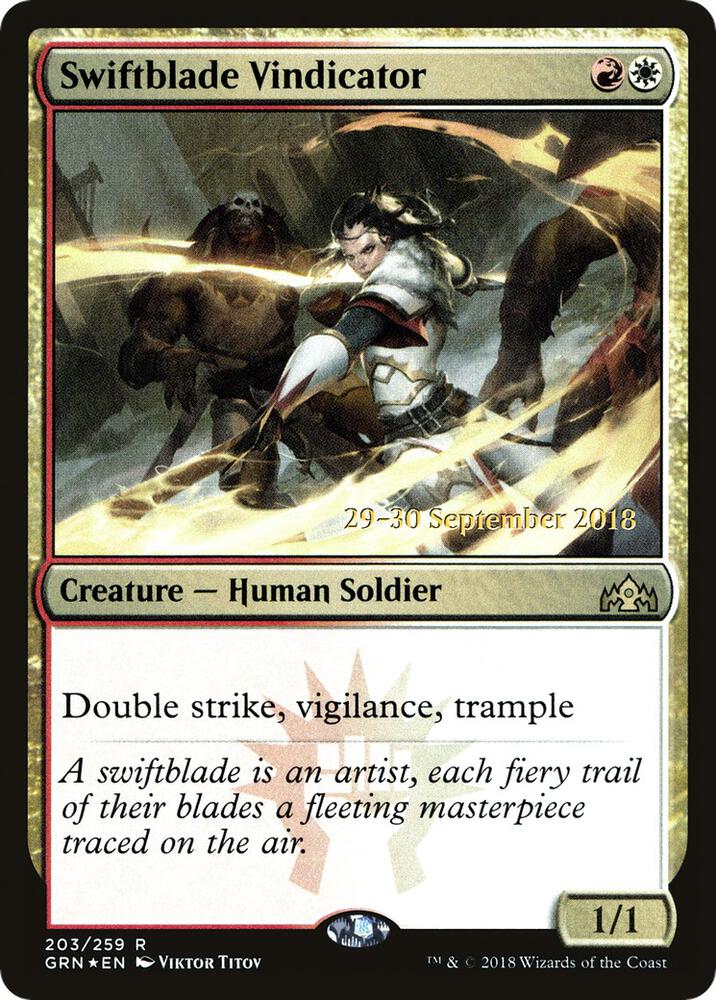 Swiftblade Vindicator (GRN) (203) [Prerelease Cards]
