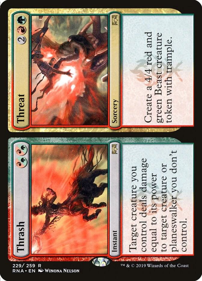 Thrash // Threat (229) [Ravnica Allegiance]