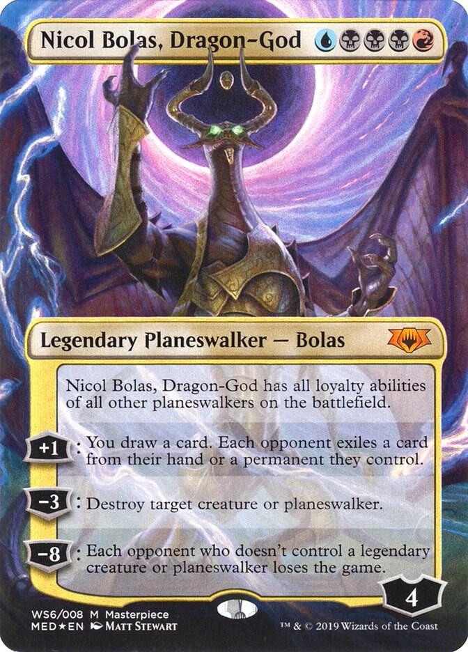 Nicol Bolas, Dragon-God (WS6) [Mythic Edition: War of the Spark] [Borderless]