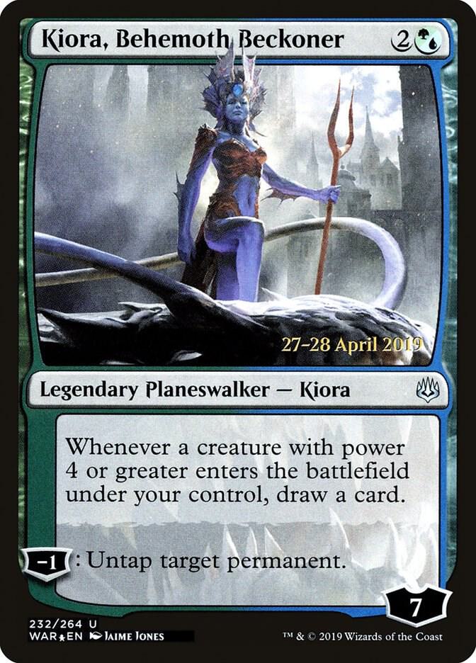 Kiora, Behemoth Beckoner (232) [Prerelease Cards]
