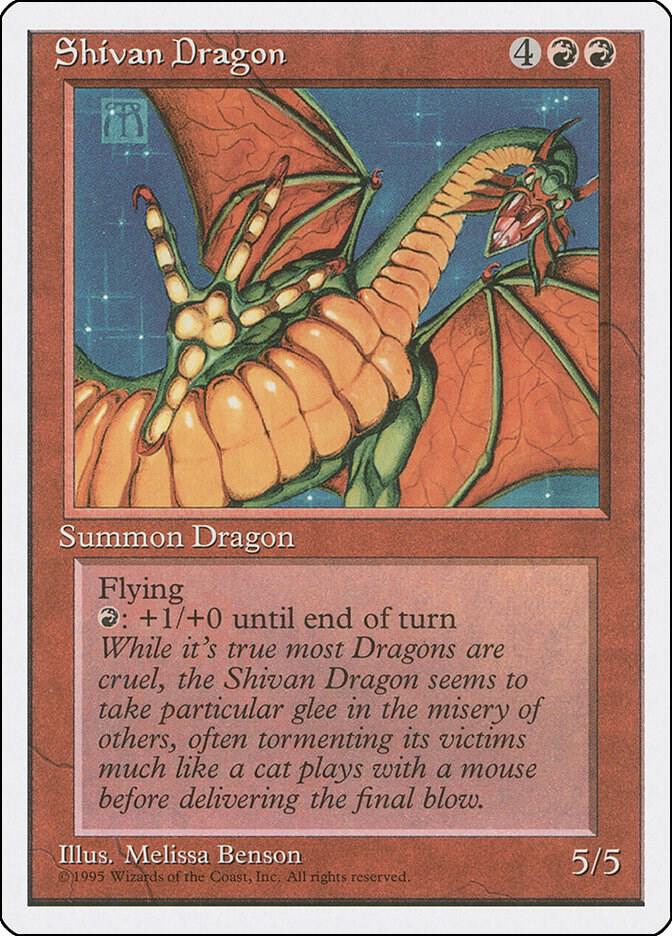 Shivan Dragon (220) [Fourth Edition]