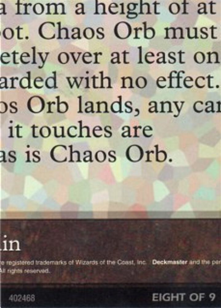 Chaos Orb (8 of 9) (Ultra Pro Puzzle Quest) (1) [Media Promos]