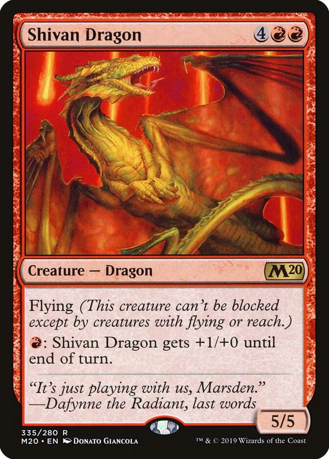 Shivan Dragon (335) [Core Set 2020]